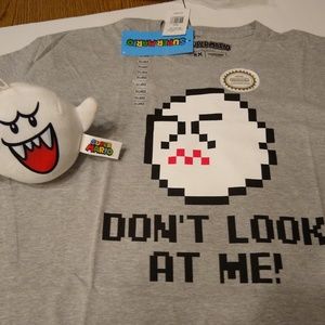 🐢SuperMario🍄Boo🎮 Tee-shirt-FREE PLUSH💣